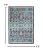 2’ X 3’ Blue White Multi Medallion Medallion Scatter Rug