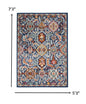 2’ X 3’ Blue And Gold Intricate Scatter Rug