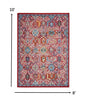 2’ X 3’ Red And Multicolor Decorative Scatter Rug