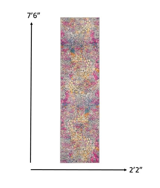 2’ X 3’ Yellow And Pink Coral Reef Scatter Rug