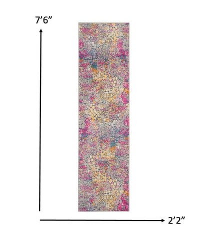 2’ X 3’ Yellow And Pink Coral Reef Scatter Rug