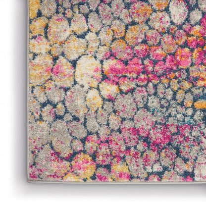 2’ X 3’ Yellow And Pink Coral Reef Scatter Rug