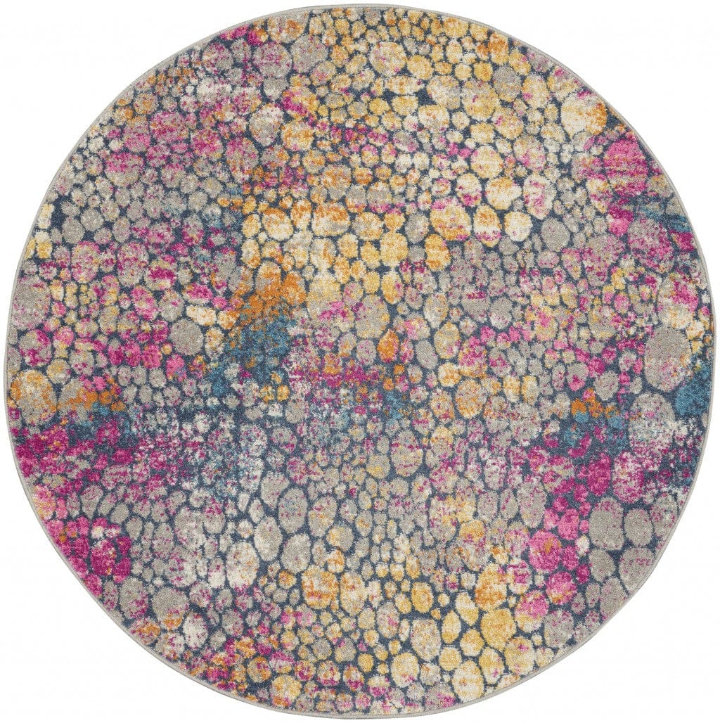 2’ X 3’ Yellow And Pink Coral Reef Scatter Rug