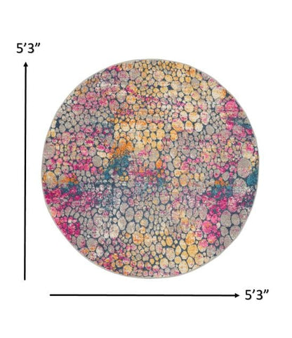 2’ X 3’ Yellow And Pink Coral Reef Scatter Rug