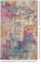 2’ X 3’ Ivory And Multi Abstract Scatter Rug