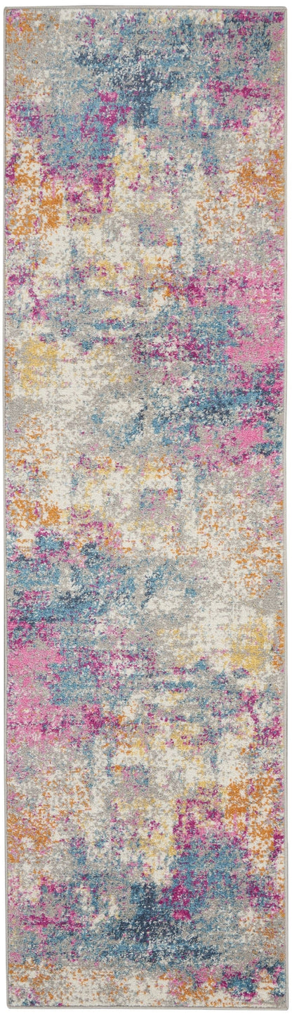 2’ X 3’ Ivory And Multi Abstract Scatter Rug