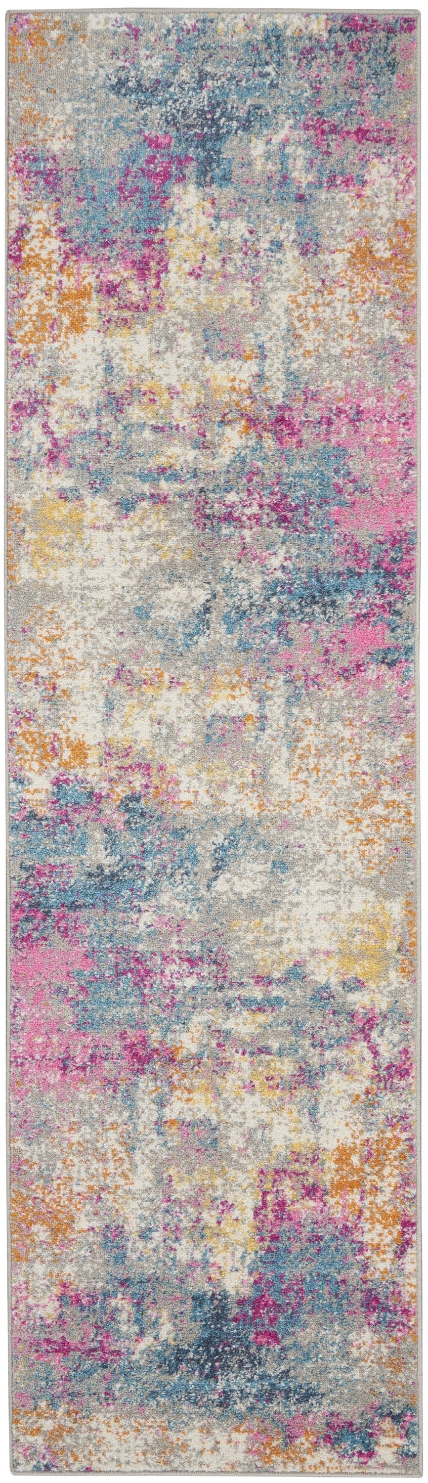 2’ X 3’ Ivory And Multi Abstract Scatter Rug