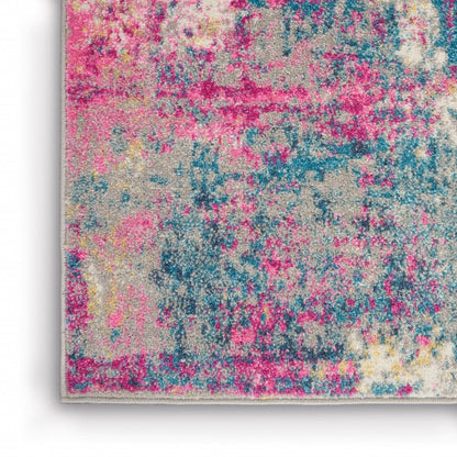 2’ X 3’ Ivory And Multi Abstract Scatter Rug