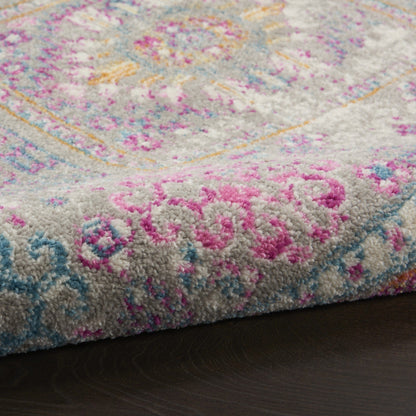 2’ X 6’ Gray Distressed Ornamental Runner Rug