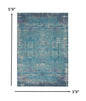 4’ X 6’ Blue Distressed Medallion Area Rug