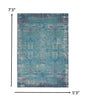 2’ X 3’ Blue Distressed Medallion Scatter Rug