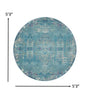 2’ X 3’ Blue Distressed Medallion Scatter Rug