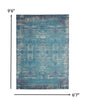 2’ X 3’ Blue Distressed Medallion Scatter Rug