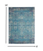 2’ X 3’ Blue Distressed Medallion Scatter Rug