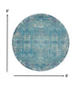 2’ X 3’ Blue Distressed Medallion Scatter Rug