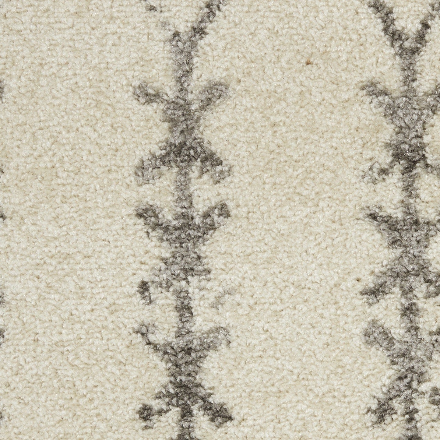 2’ X 10’ Ivory And Gray Geometric Runner Rug