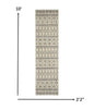 2’ X 10’ Ivory And Gray Berber Pattern Runner Rug