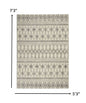 2’ X 10’ Ivory And Gray Berber Pattern Runner Rug