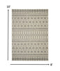 2’ X 10’ Ivory And Gray Berber Pattern Runner Rug