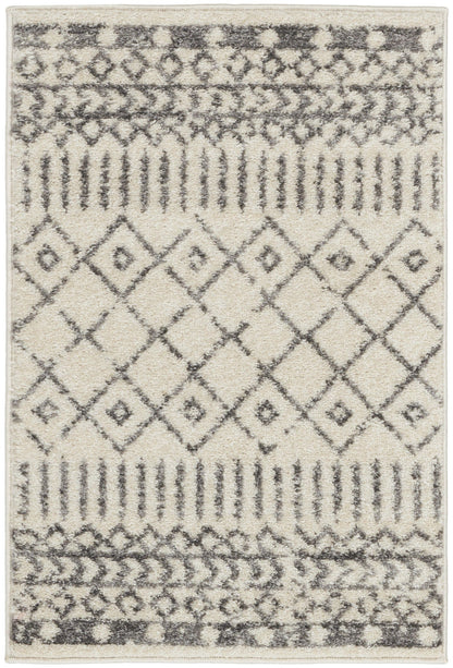 2’ X 3’ Ivory And Gray Geometric Scatter Rug
