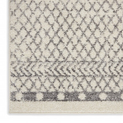 2’ X 3’ Ivory And Gray Geometric Scatter Rug