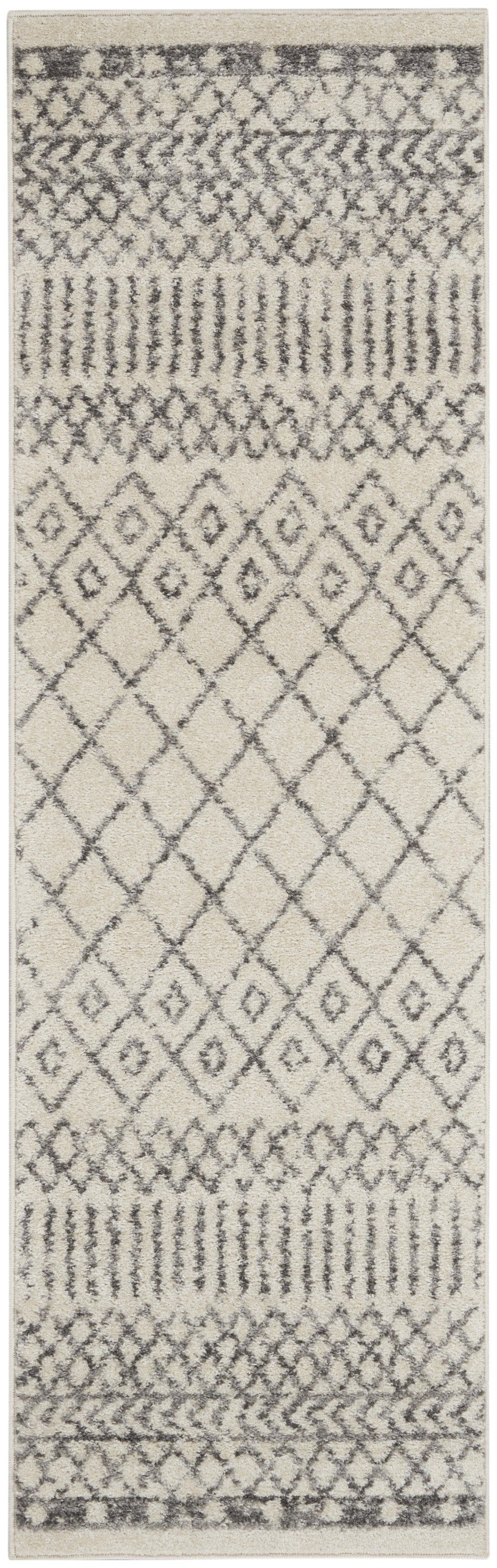 2’ X 3’ Ivory And Gray Geometric Scatter Rug