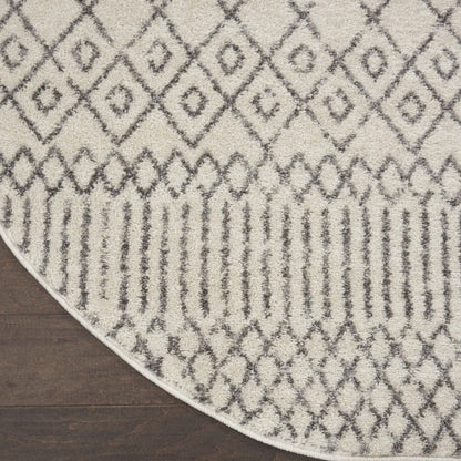 2’ X 3’ Ivory And Gray Geometric Scatter Rug