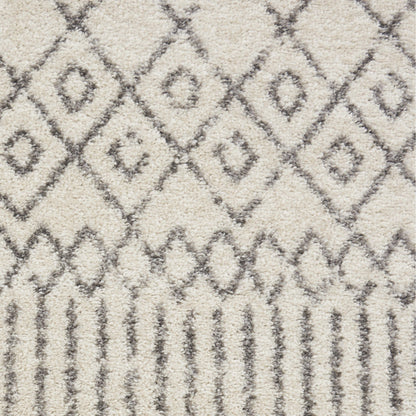2’ X 3’ Ivory And Gray Geometric Scatter Rug