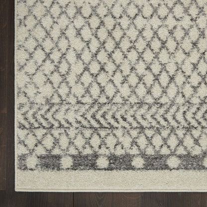 2’ X 3’ Ivory And Gray Geometric Scatter Rug