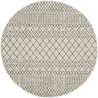 2’ X 3’ Ivory And Gray Geometric Scatter Rug