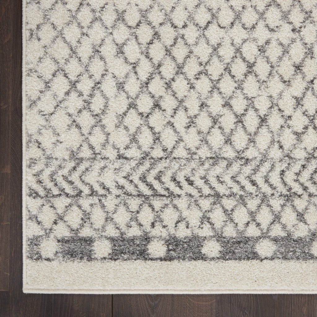 2’ X 3’ Ivory And Gray Geometric Scatter Rug