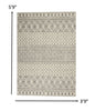 4’ X 6’ Ivory And Gray Geometric Area Rug