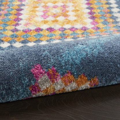 4’ X 6’ Navy Blue Berber Pattern Area Rug