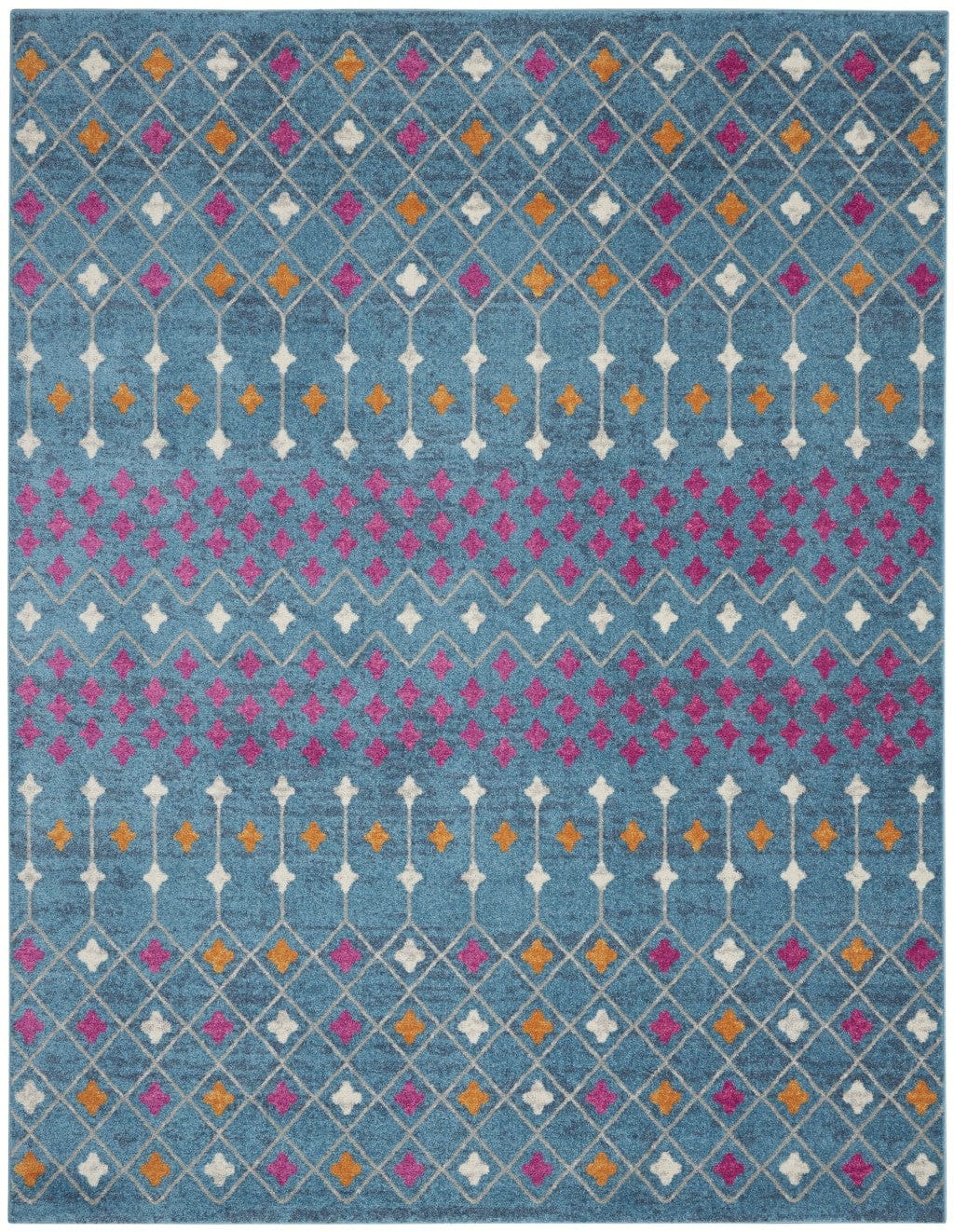 2’ X 3’ Blue Jewels Geometric Scatter Rug
