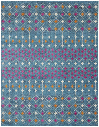 2’ X 3’ Blue Jewels Geometric Scatter Rug