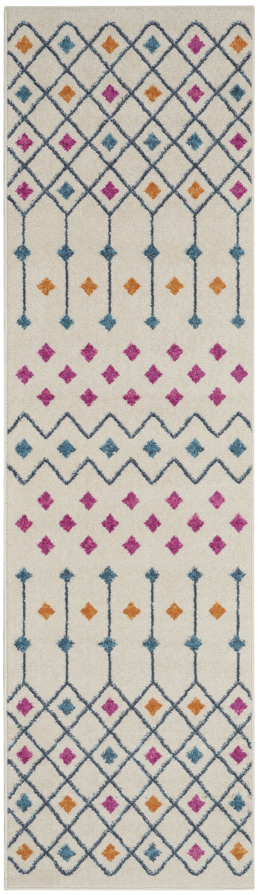 2’ X 3’ Ivory Jewels Geometric Scatter Rug