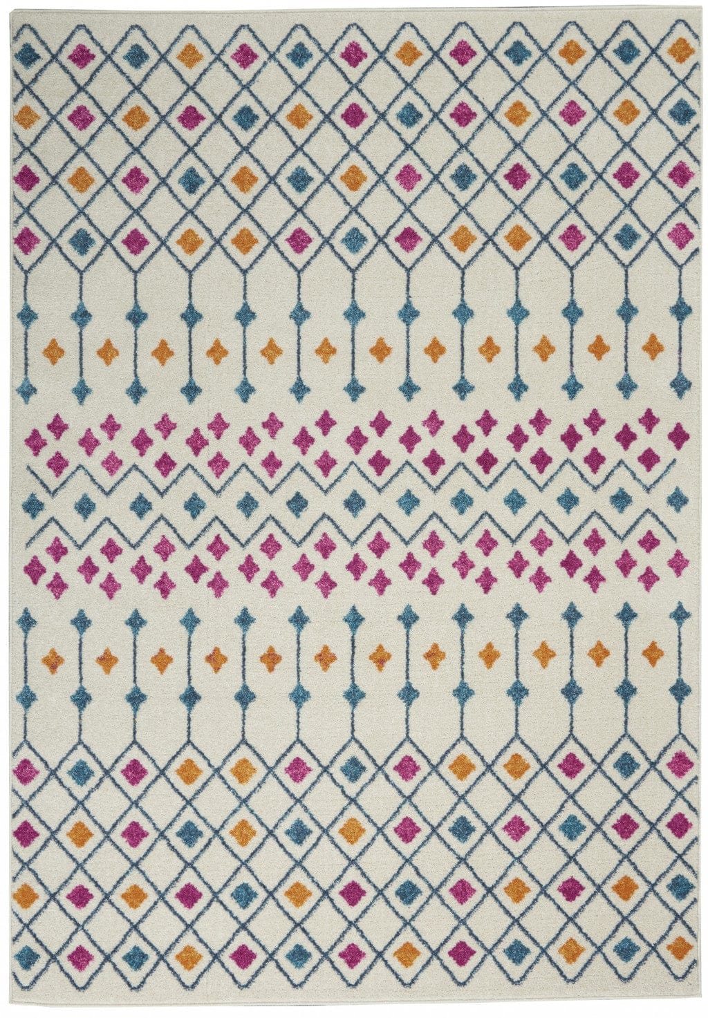 2’ X 3’ Ivory Jewels Geometric Scatter Rug