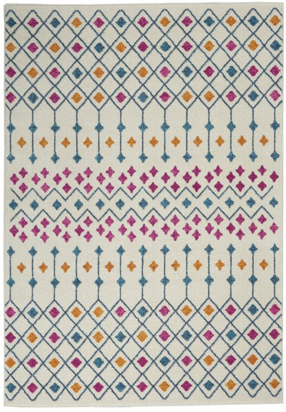 2’ X 3’ Ivory Jewels Geometric Scatter Rug