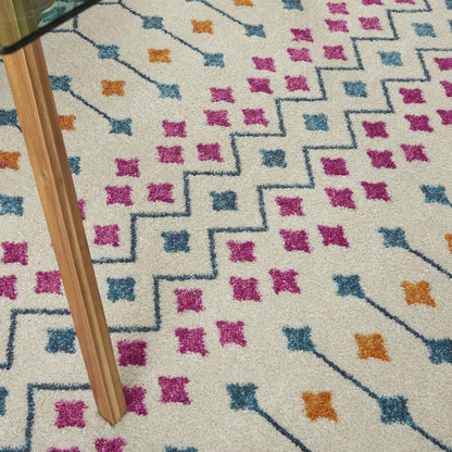 2’ X 3’ Ivory Jewels Geometric Scatter Rug