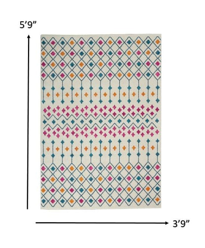 2’ X 3’ Ivory Jewels Geometric Scatter Rug