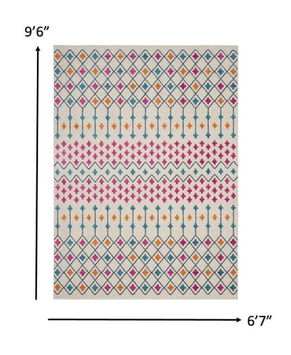 2’ X 3’ Ivory Jewels Geometric Scatter Rug