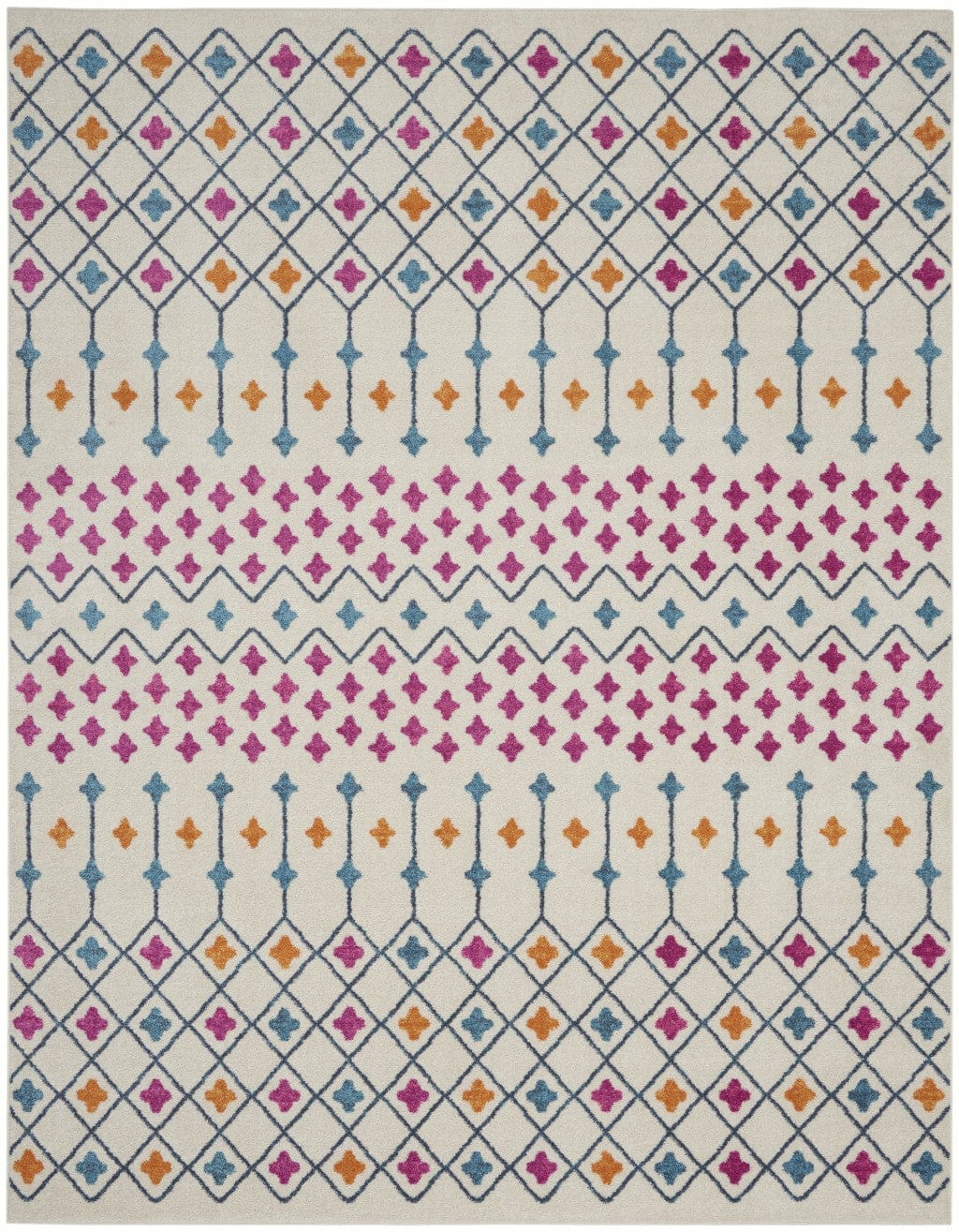 2’ X 3’ Ivory Jewels Geometric Scatter Rug