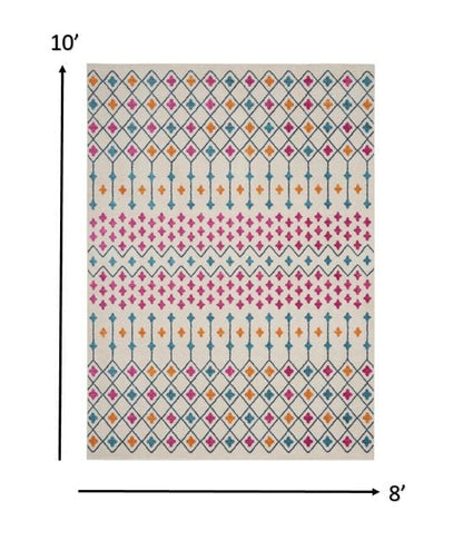 2’ X 3’ Ivory Jewels Geometric Scatter Rug