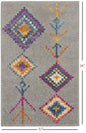 2’ X 3’ Gray And Multicolor Geometric Scatter Rug