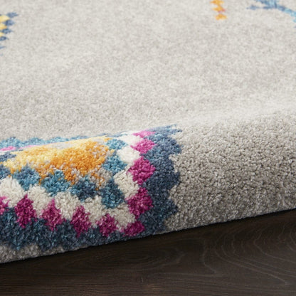 2’ X 3’ Gray And Multicolor Geometric Scatter Rug