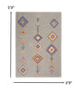 2’ X 3’ Gray And Multicolor Geometric Scatter Rug