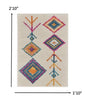 2’ X 3’ Ivory Boho Jewels Geometric Scatter Rug