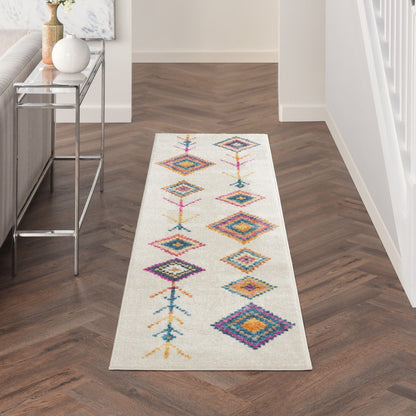 2’ X 3’ Ivory Boho Jewels Geometric Scatter Rug