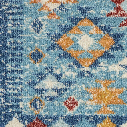 2’ X 3’ Blue And Multi Diamonds Scatter Rug