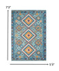 2’ X 3’ Blue And Multi Diamonds Scatter Rug